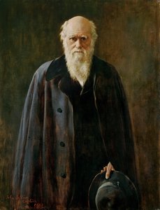 Porträtt av Charles Darwin (1809-1882) 1883